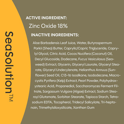 In The Water Mineral Sunscreen SPF 50, Broad Spectrum Zinc Oxide, Daily Sun Protection for Face and Body, Lightweight Formula with SeaSolution™, 3.4 oz