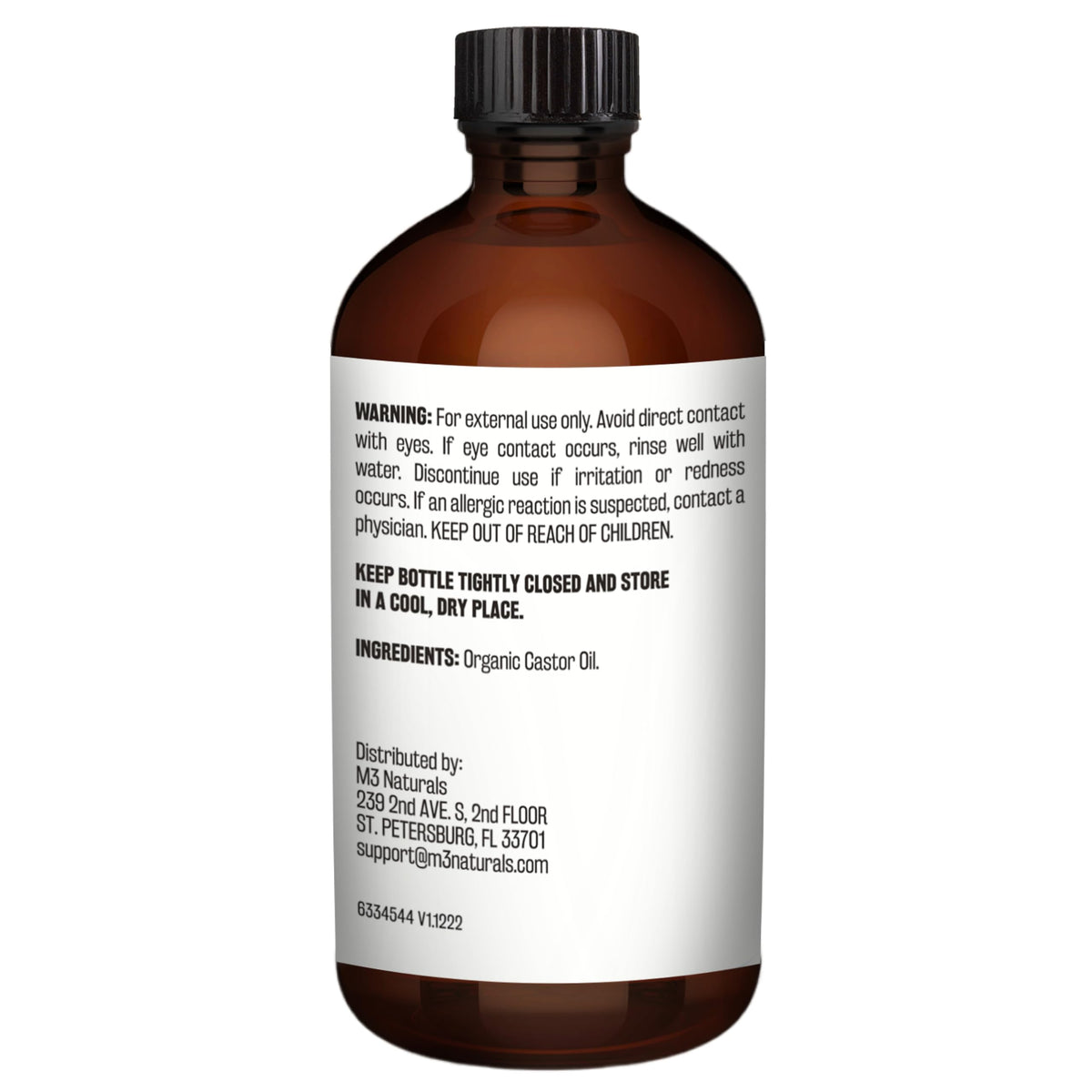 Organic Castor Oil Roll On - Extra Virgin, Unrefined & Hexane-free (3oz)