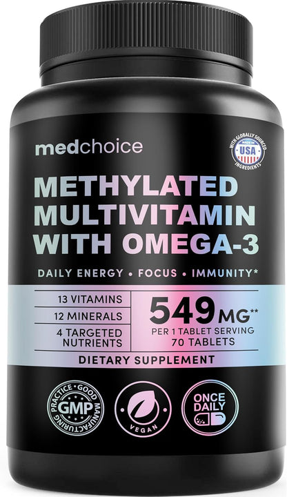 MEDCHOICE Complete 29-in-1 Methylated Multivitamin with Omega-3, 70ct