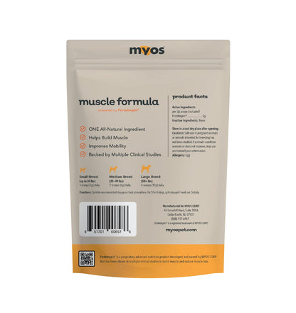 Powered by Fortetropin All-Natural Dog Muscle Builder and Mobility Support Supplement for Strength and Recovery - Helps Reduce Muscle Loss Due to Normal Aging, 360g