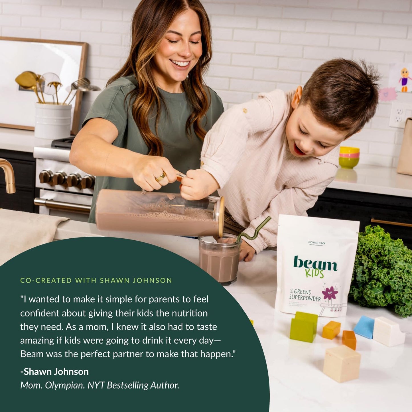 BEAM Glow & Kids Wellness Bundle, Hormone Support for Women with Inositol & Ashwagandha, Superfood Powder with Fruits & Veggies for Kids' Growth & Immune Health