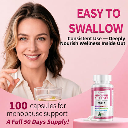 Menopause Supplements For Women, 400mg Black Cohosh 200mg DIM, 100 Capsules | 35-in-1 with Dong Quai, Ashwagandha, Red clover & Probiotics, Hormone Balance, Hot Flashes, Night Sweats & Menopause Support