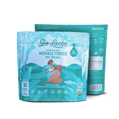 Go-Lacta® Super Moringa Powder: Boost Breast Milk Naturally! 30 3g Packets of Pure 