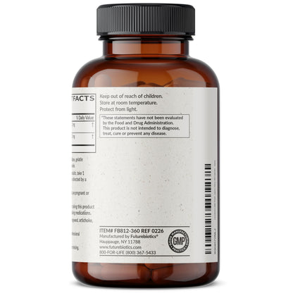 Futurebiotics Milk Thistle Silymarin Marianum & Dandelion Extract Liver Health Support, Antioxidant Support, Detox, 300 Capsules