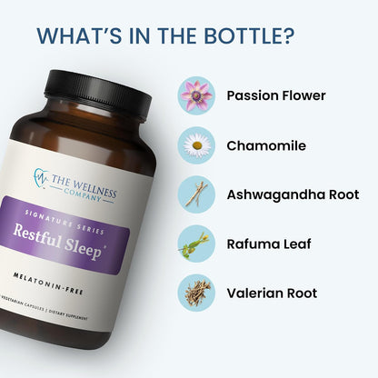 Restful Sleep - Melatonin-Free, Kava, Ashwagandha & Valerian Root, 60ct