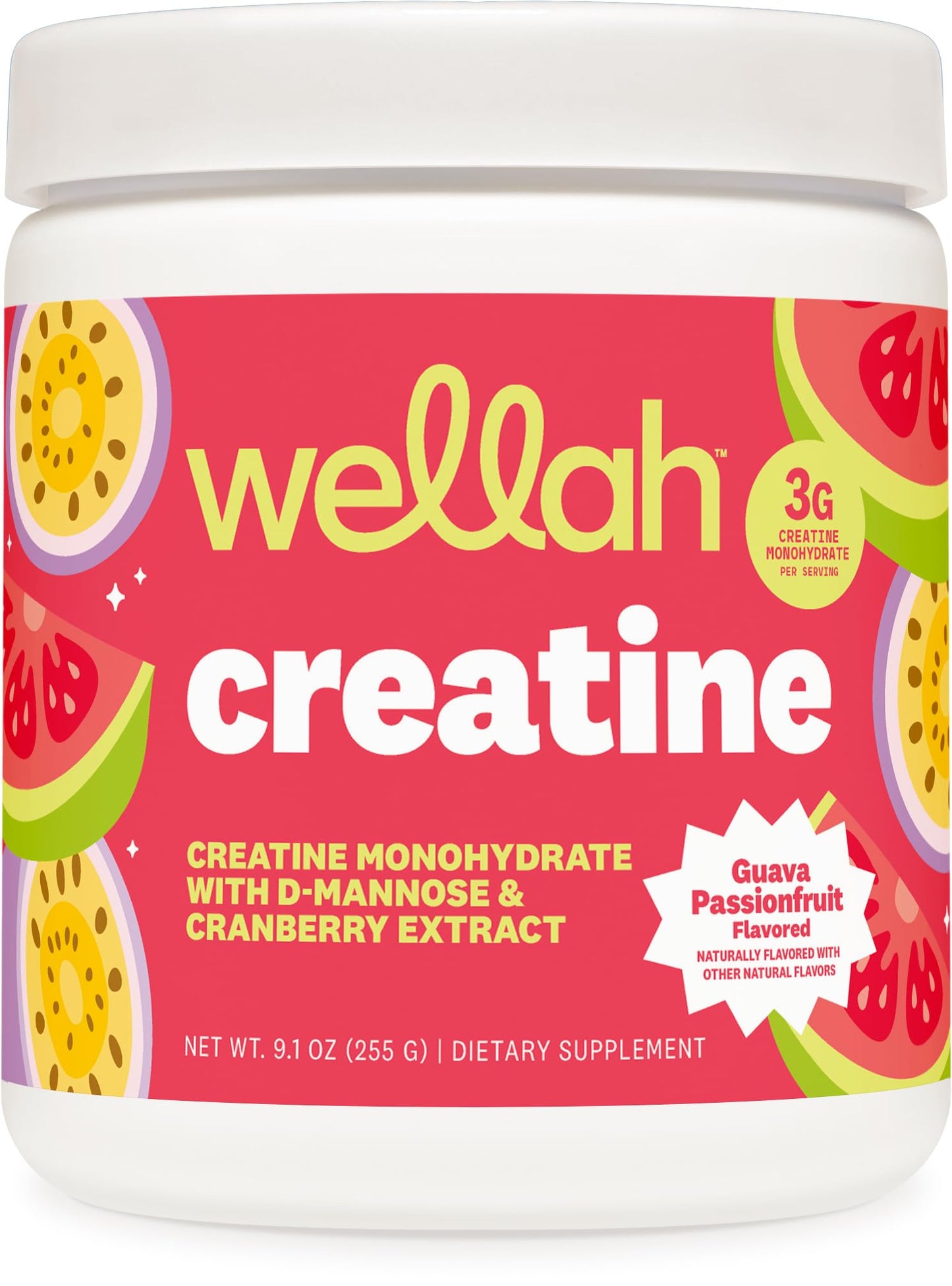 Wellah Creatine for Women - Creatine Monohydrate with Dandelion & Cranberry Extract (50 Servings, Strawberry Lemonade) | Creatine Monohydrate with Dandelion & Cranberry Extract