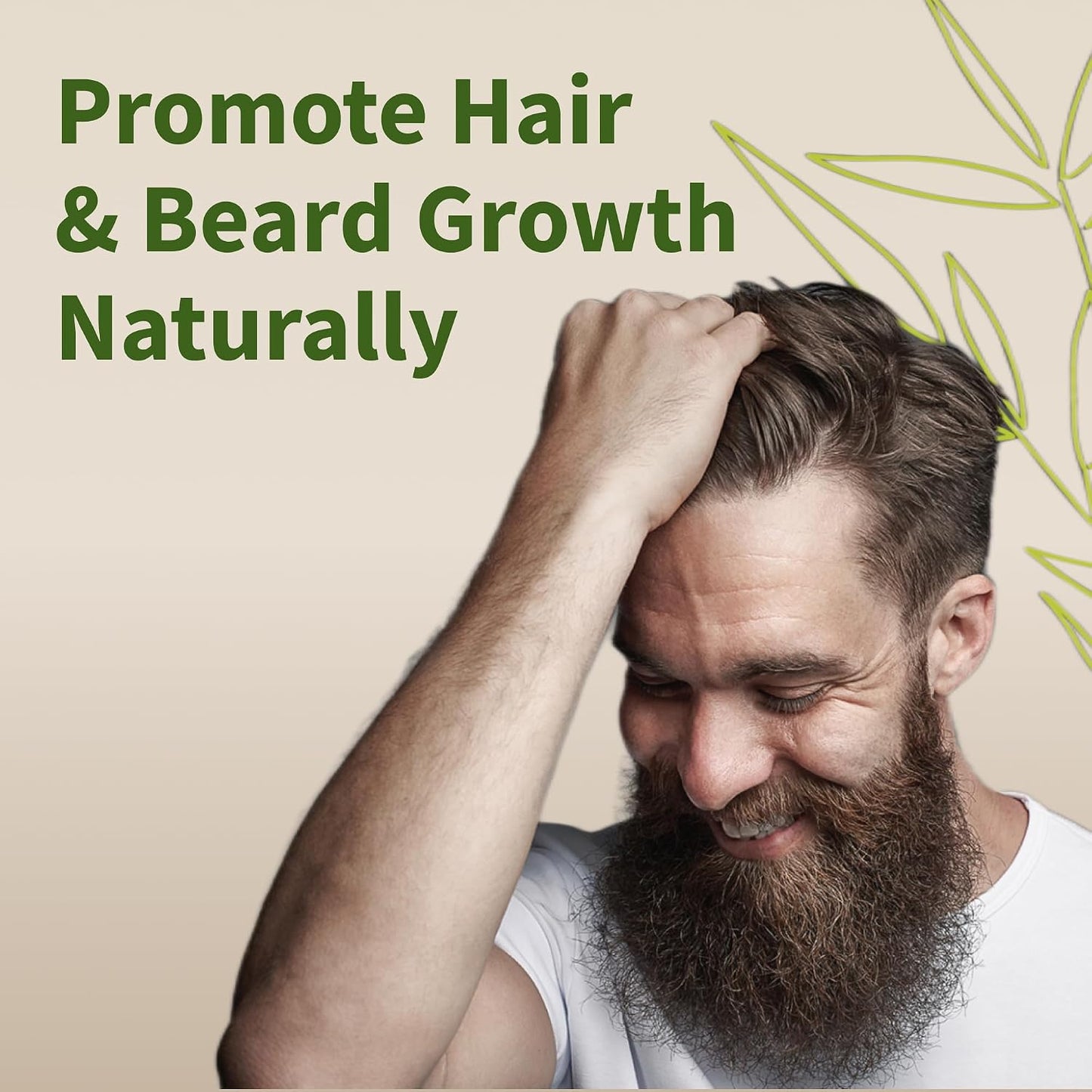 Snap Supplements Men's Hair Tonic, Vitamins for Men with Biotin, 60 Capsule | Nutritional Support for Hair, Skin, Nails & Beard with Kelp, Bamboo, Collagen Peptides, & Horsetail, Non-GMO, Gluten-Free