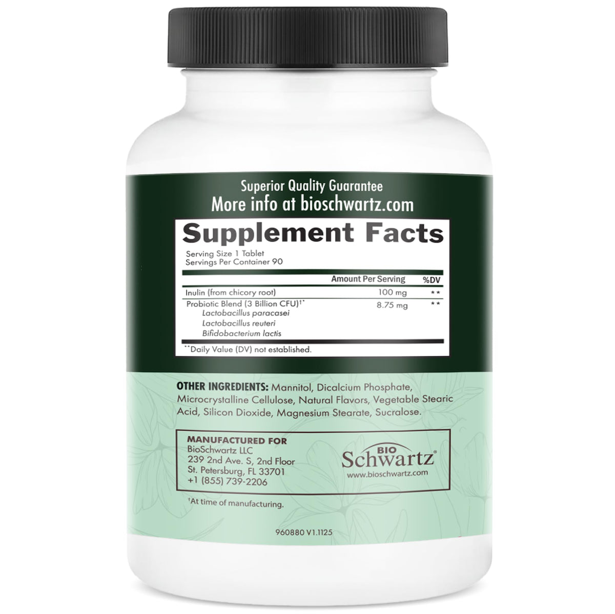 Oral Probiotics Supplement with Prebiotics, Strawberry Flavor, 60 Tablets