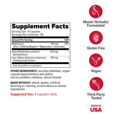 Redd Remedies, Brain Awakening, Supports Cognitive Function and Focus, 120 Vegan Capsules