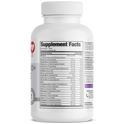 Bronson ONE Daily Women 50+ Complete Multivitamin Multimineral, 180 Tablets | Once-Daily, Targeted Nutrition For Active Women Over 50, Non-GMO, Gluten-Free, Soy-Free