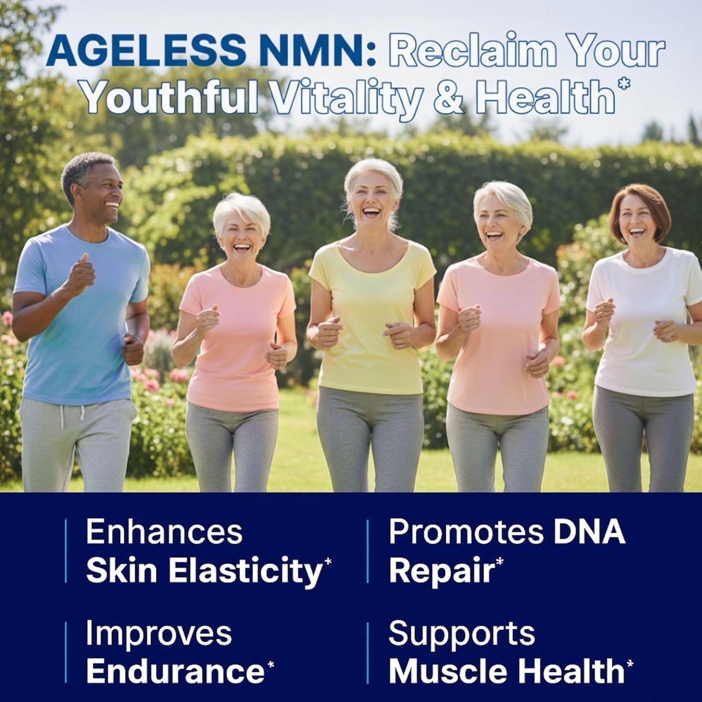 NMN Supplement 500mg For Women & Men 90 Capsules, Supports skin health | 99% Pure Nicotinamide Mononucleotide, NAD Boost for Healthy Aging & Cellular Energy, Longevity Support, Non-GMO Vegan