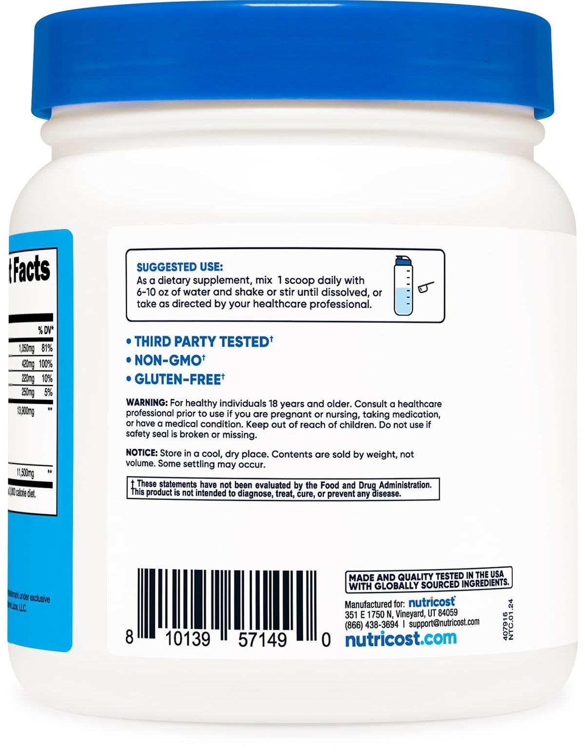 Nutricost Keto BHB Exogenous Ketones 4-in-1 (30 Servings) 12g Beta-Hydroxybutyrate