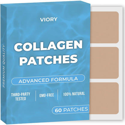 Collagen Patches (Pack of 60) - 100% Natural Patch for Women and Men | Body & Skin Support, With Glutathione, Firming, Focus, Energy, Enhanced Formula