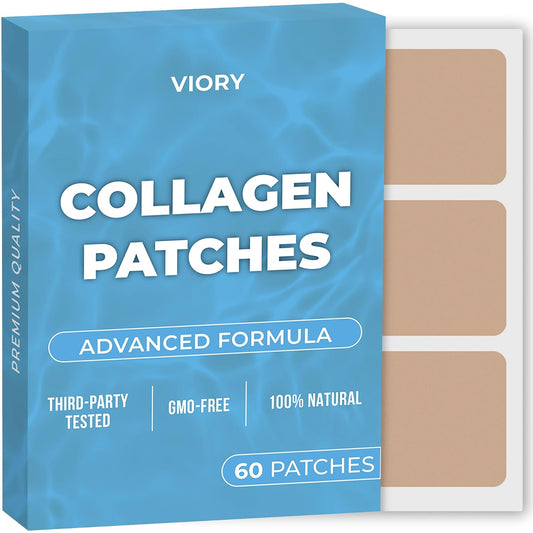 Collagen Patches (Pack of 60) - 100% Natural Patch for Women and Men | Body & Skin Support, With Glutathione, Firming, Focus, Energy, Enhanced Formula
