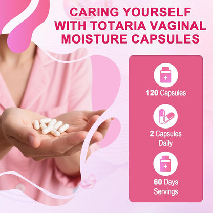 Vaginal Probiotics for Women Vaginal Moisturizer, pH, Odor, Flora, Hormones, Comfort, Mood & Relaxation, 30-in-1 Vaginal Moisture Plus with Slippery Elm Bark, Hyaluronic Acid, Fenugreek - 120 Caps