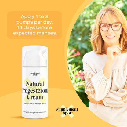 Supplement Spot Natural Progesterone Cream for Women – Micronized Bioidentical Progesterone Cream