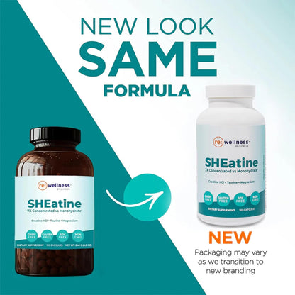 Reignite Wellness by JJ Virgin | SHEatine | Creatine HCL, Taurine & Magnesium Glycinate | 180 Capsules