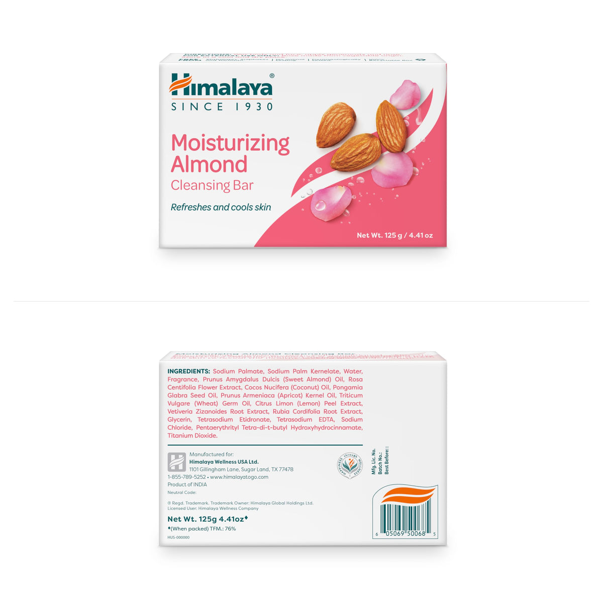 Himalaya Nourishing Cream & Honey Cleansing Bar Soap, 4.41 oz, 6 Pack