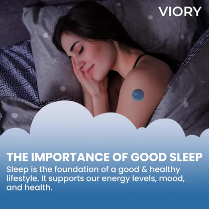 VIORY Sleep Patches for Adults Extra Strength | Easy-to-Apply Sleep Patch | With Melatonin & Valerian, Relax & Wake Up Refreshed, Long-Lasting Night Comfort For Men & Women, 60 Patches