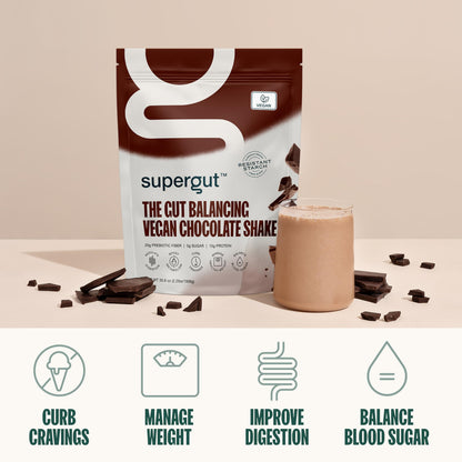 Supergut Prebiotic Shakes | Meal Replacement | Gut Health | Appetite Suppressant | High Protein and Fiber