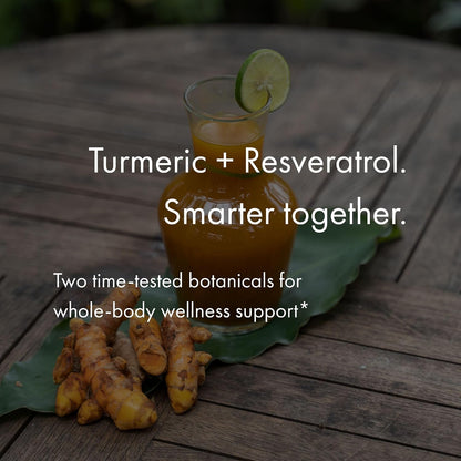 NAOMI Turmeric + Resveratrol 1000mg - Supports Healthy Inflammatory Response, Joint Comfort & Cardiovascular Wellness - 95% Curcuminoids, BioPerine® Enhanced Absorption, Non-GMO, Vegan, 30-Day Supply