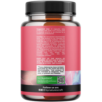 G-Curve Butt and Breast Growth Capsules - Horny Goat Weed Muira Puama & Maca Root for Butt Growth Support - Advanced Herbal Formula - Supports Bigger Butt & Bigger Breast - Easy to Swallow - 60 Count