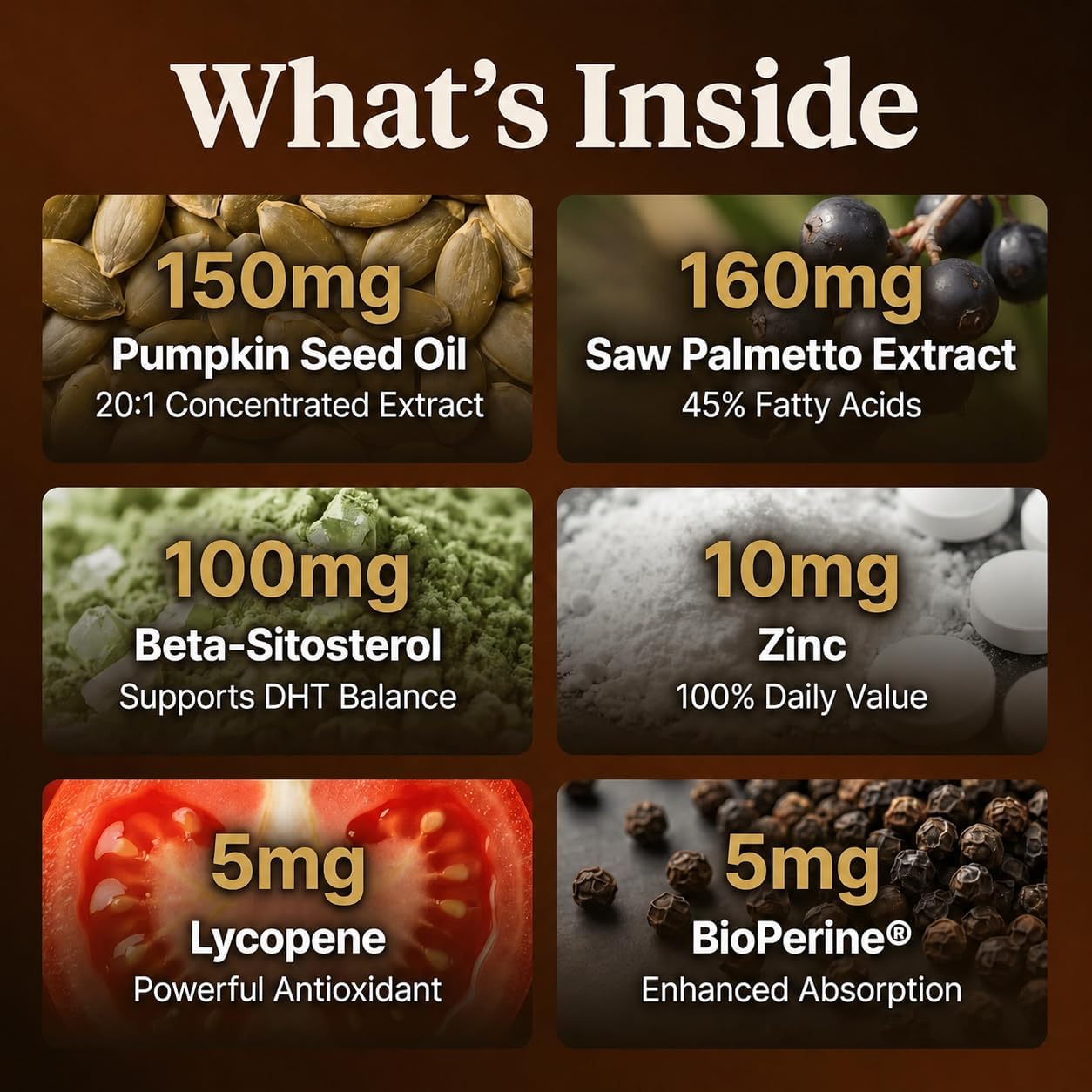 Pumpkin Seed Oil with Saw Palmetto, Beta-Sitosterol, Zinc & BioPerine® – 180 Vegan Softgels | Prostate & Hair Growth Support | DHT Blocker | Urinary & Bladder Health | Cold-Pressed