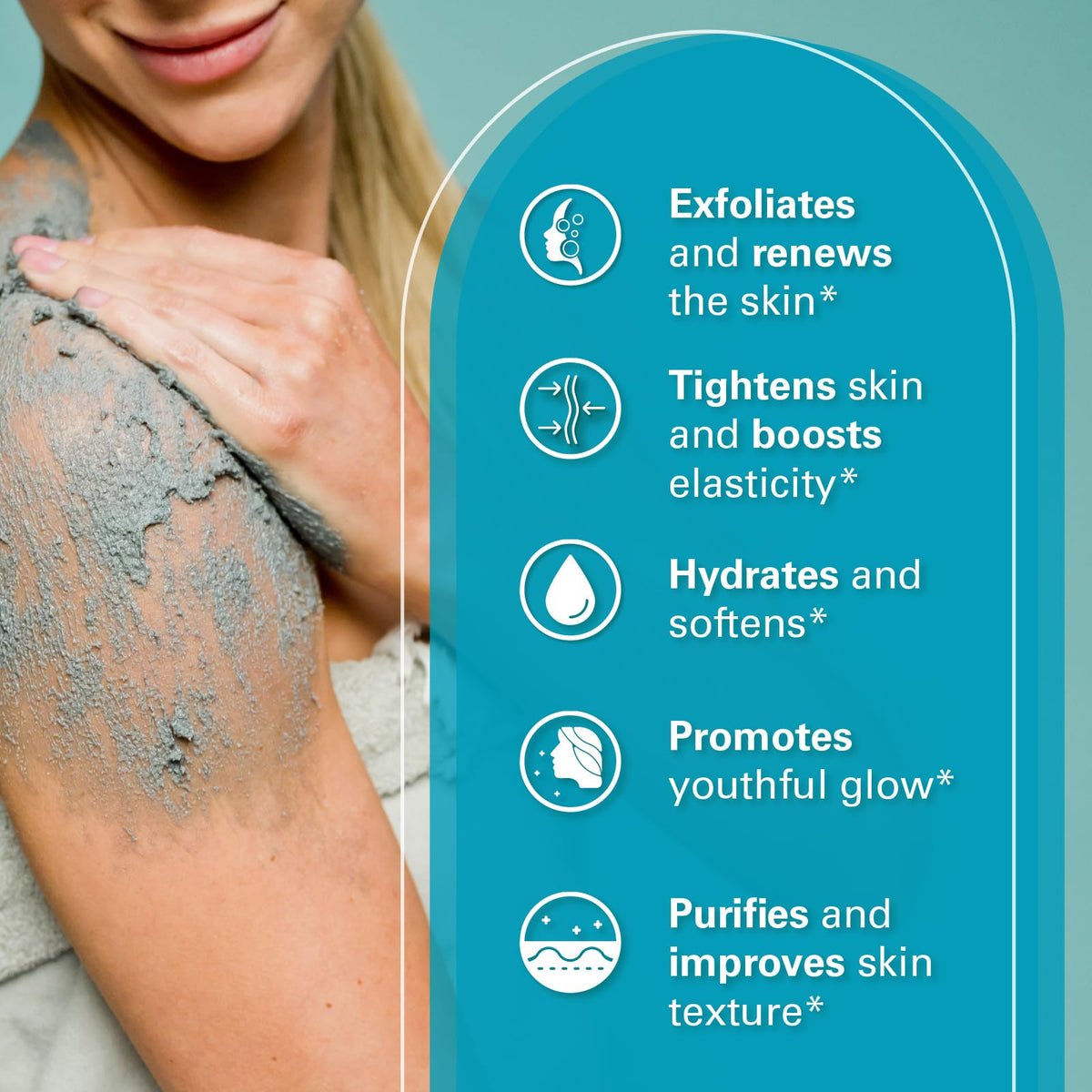 Himalayan Salt Scrub Face Foot & Body Exfoliator Infused with Collagen and Stem Cell Natural Exfoliating Salt Body Scrub for Toning Cellulite Skin Care by M3 Naturals