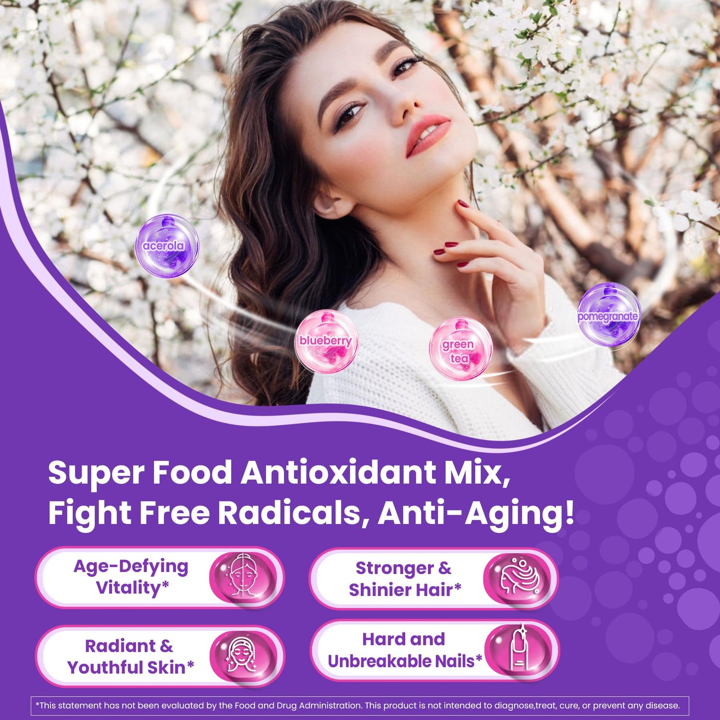 Collagen Gummies for Women & Men 3000mg, Hydrolyzed Collagen Peptides with Antioxidant Blend & Digestive Enzymes, Multi Collagen (Type I,II,III,V,X) for Anti-Aging, Hair, Skin, Nails, Sugar Free,60Cts