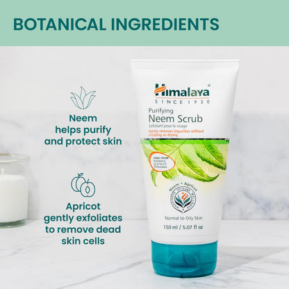 Himalaya Gentle Exfoliating Apricot Face Scrub for Deep Cleansing, 150 ml