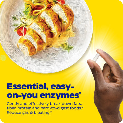 Enzymedica Digest Basic, Digestive Enzymes for Sensitive Stomachs, Offers Fast-Acting