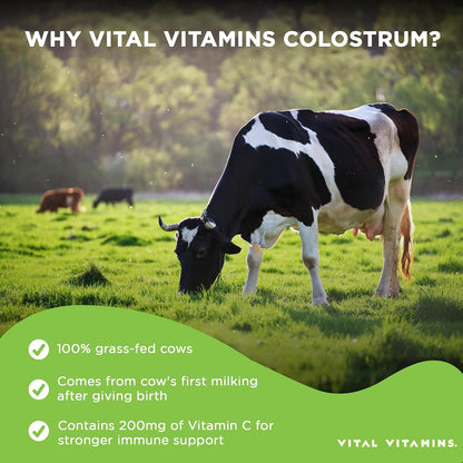 Vital Vitamins Vegan Collagen Booster Capsules + Colostrum Capsules Supplement