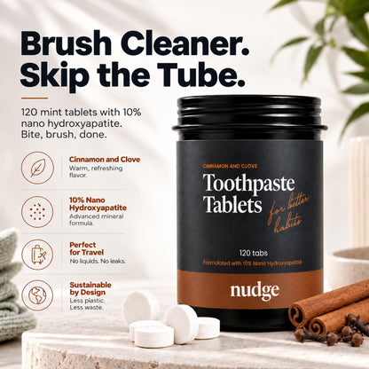 Nudge 10% Nano Hydroxyapatite Toothpaste, Natural Mint, 4.5 oz, Pack of 2