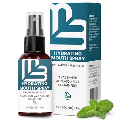 M3 Fast-Acting Dry Mouth Spray for Adults with Xylitol & Aloe (2 Fl Oz)