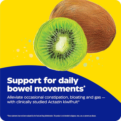 Enzymedica Kiwi Regularity - Bowel Movement Supplement for Women & Men, Occasional Constipation Support, Reduces Gas & Bloating, Daily Digestion & Gut Health Support for Adults - 30 Chewable Tablets