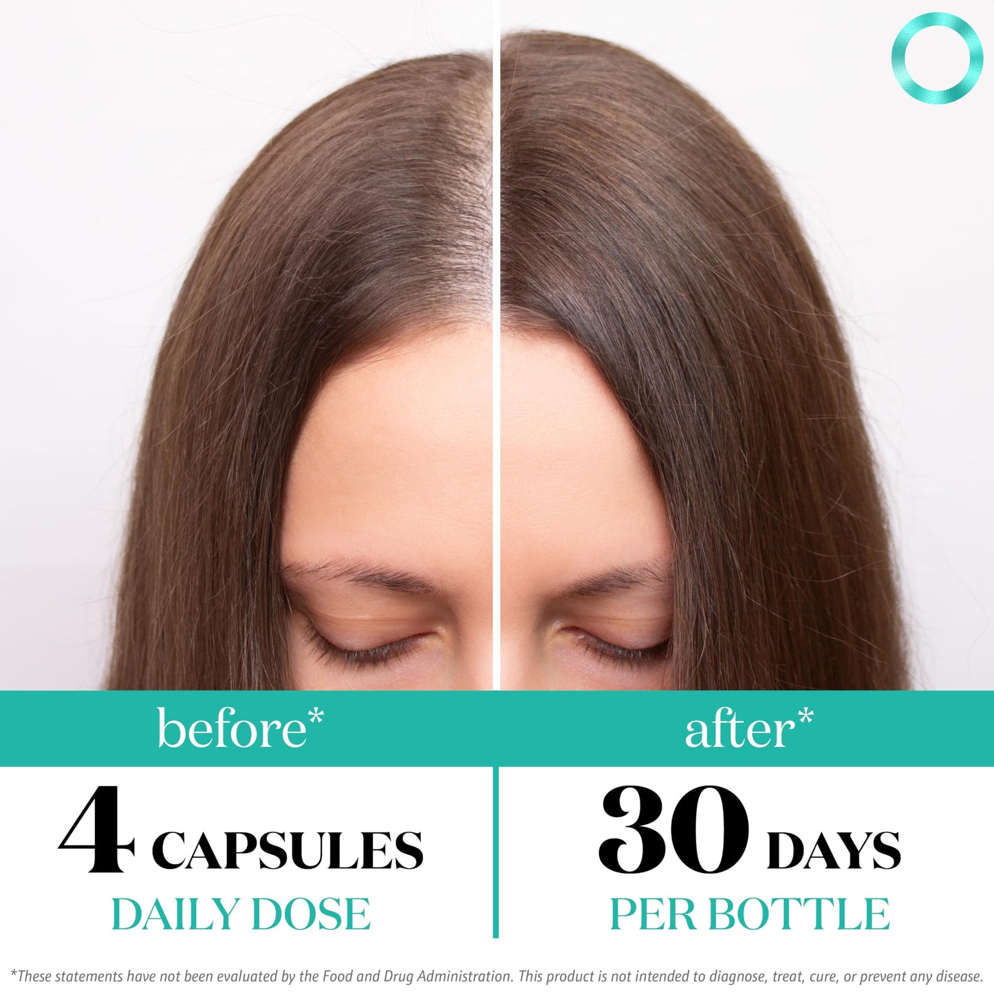 Women's Balance Hair Growth Supplements, Ages 45 and Up, Customer Proven for Visibly Thicker Hair and Scalp Coverage, Soy-Free, Made with 26 Ingredients including Beta Carotenes - 2 Month Supply