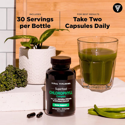 Vital Vitamins Multi Collagen Capsules + Chlorophyll Complex Capsules