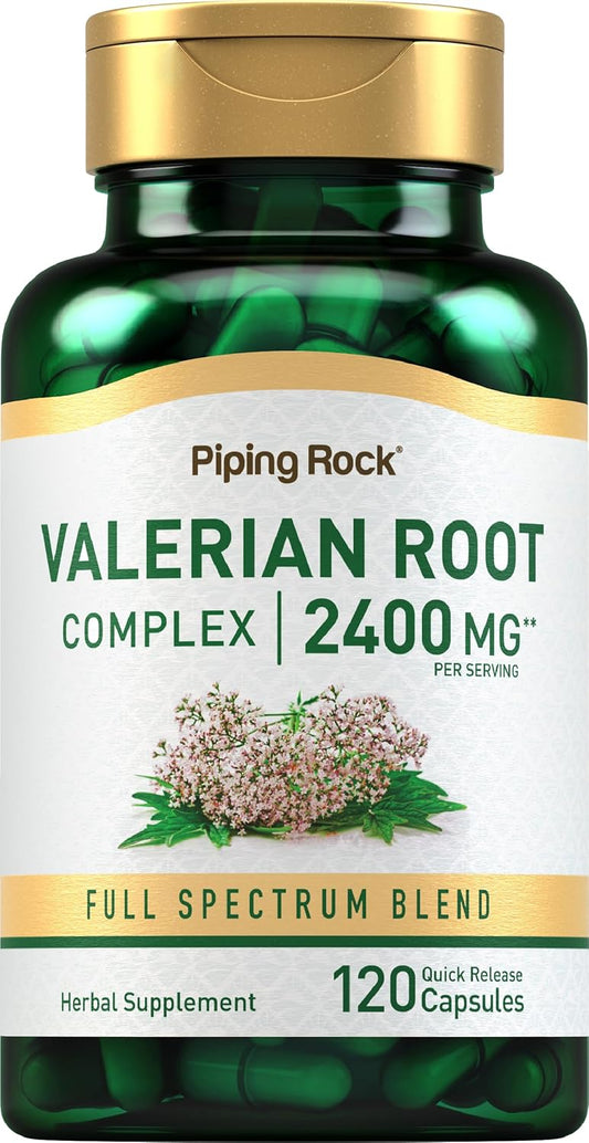 Piping Rock Valerian Root Capsules | 120 Count | Herbal Extract Complex | Non-GMO & Gluten Free Supplement