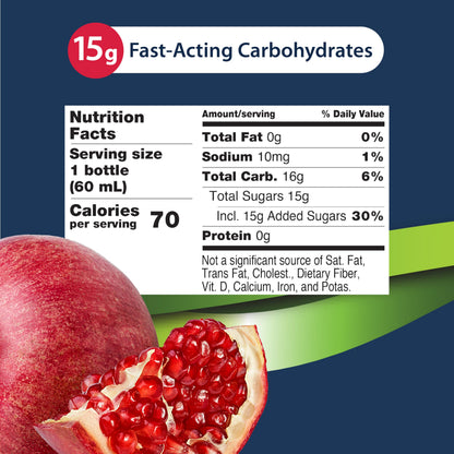 TRUEplus Glucose Shot, 15g Carbohydrates, Mixed Berry Flavor, 6 Pack | 15g Fast-Acting Carbohydrates, Fat Free, Gluten Free, Boosts Energy, Great Tasting and Easy to Use