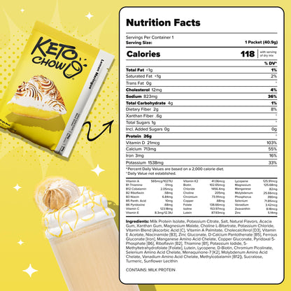 Keto Chow Chocolate Peanut Butter Meal Replacement Shake Powder, 1 Meal