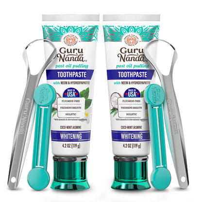 GuruNanda Hydroxyapatite Toothpaste with Neem, SLS & Fluoride Free, 4.2oz