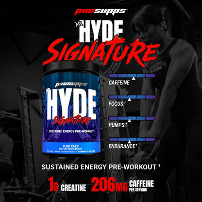 ProSupps Mr. Hyde Signature Pre Workout Powder with Creatine, Beta Alanine & Caffeine - Performance, Energy & Endurance - Clean Fitness & Gym Supplements for Men & Women (Blue Razz, 30 Servings)