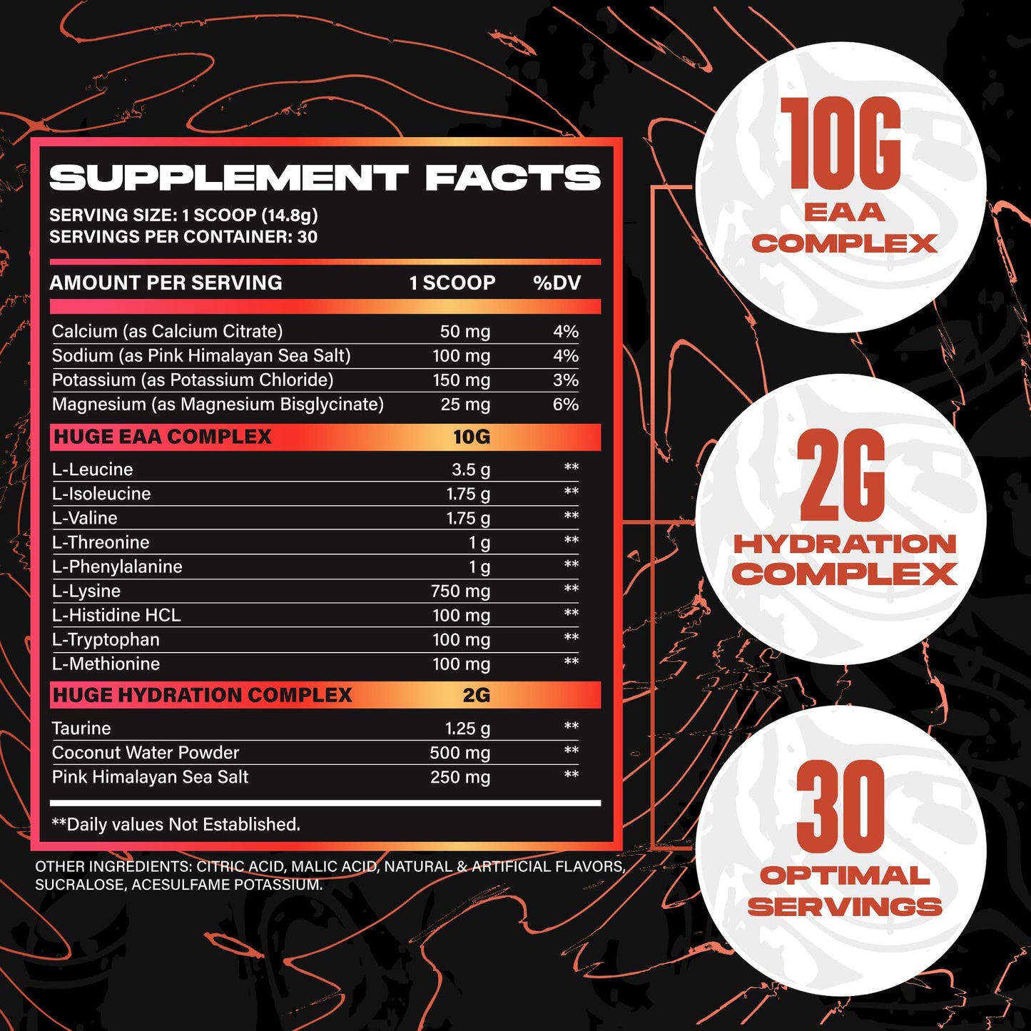 Huge EAA + Hydration, Essential Amino Acids Powder, EAAs & BCAAs, Intra & Post Workout Recovery Powder, Muscle Growth, Recovery & Performance, 10g EAAs & Electrolytes, Kiwi Blueberry, 30 Servings