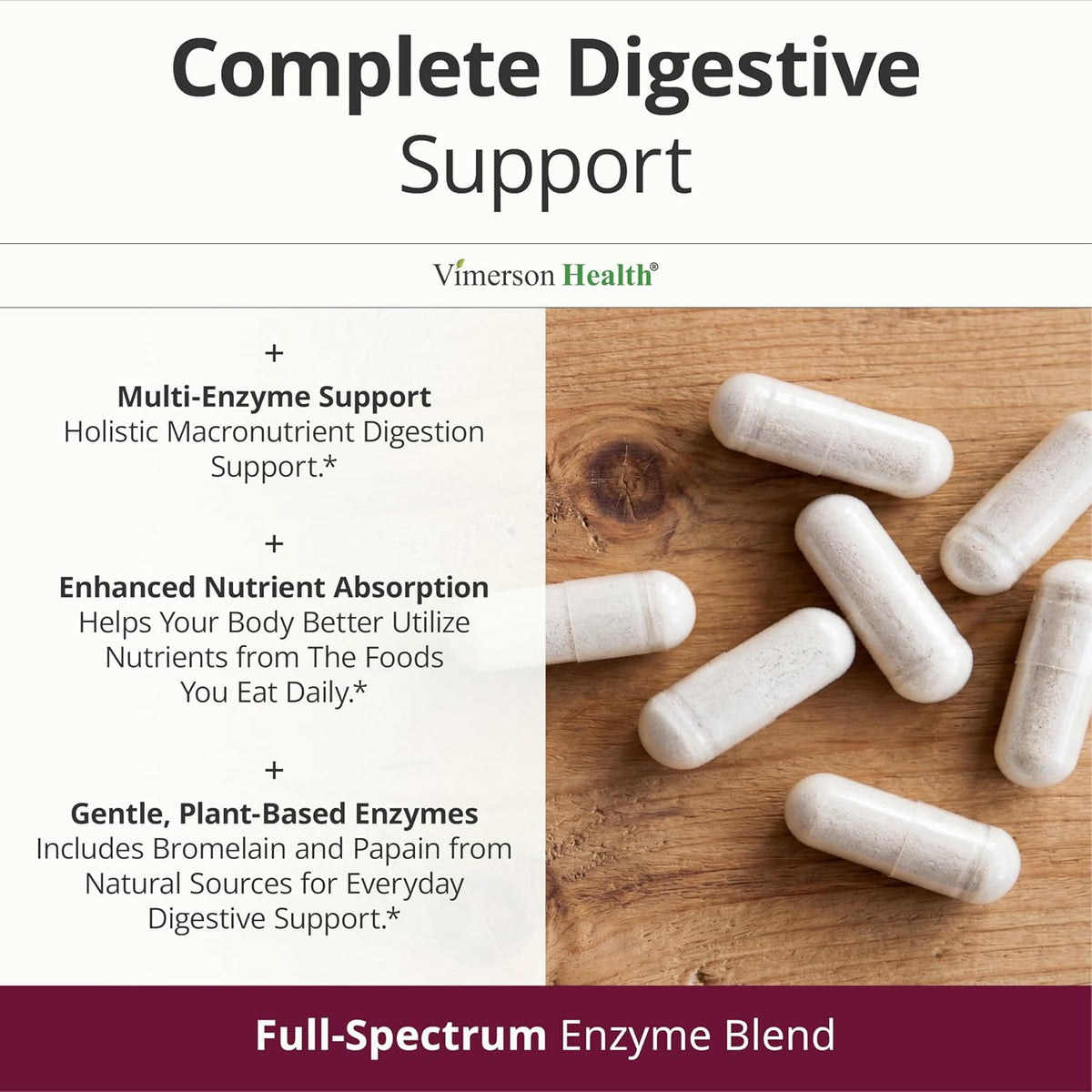 Digestive Enzymes for Women - 18 Active Enzymes, Bloating Relief - 60 Caps