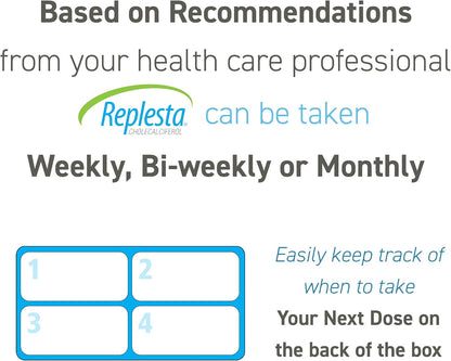 Replesta NX 14,000 IU Vitamin D3 Cholecalciferol, for Vitamin D Deficiency, Once-Weekly Chewable Wafer, Non-GMO, Natural Orange Flavor, 8 Tablets