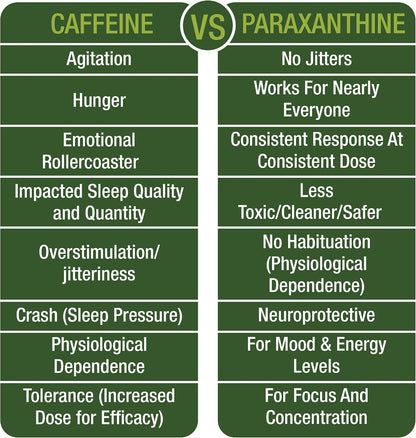 Paraxanthine Capsules for Clean, Jitter Free Energy - Enfinity Supplement - Known for Focus, Concentration, and Productivity - Plus Great for A Pre Workout - Nootropic Pills for Men & Women