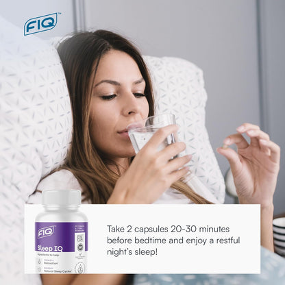 Formula IQ - Sleep IQ - Sleep Aid - Magnesium Supplement with 5 mg Melatonin, Lemon Balm, & Valerian Root - 60 Capsules
