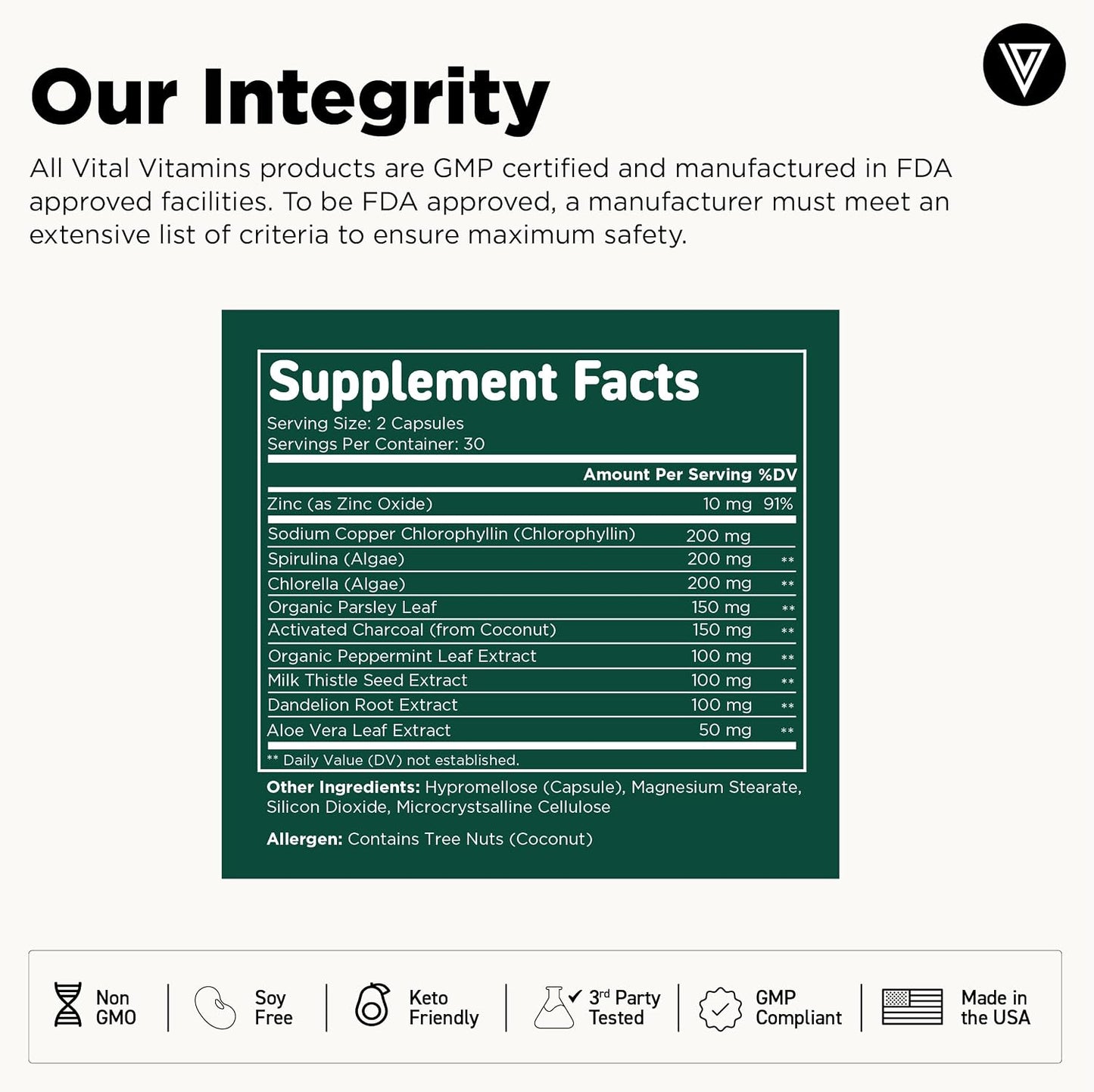Vital Vitamins Multi Collagen Capsules + Chlorophyll Complex Capsules