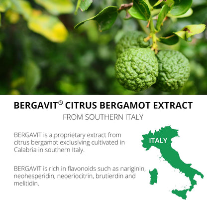 UpNourish BERGAVIT Citrus Bergamot Cholesterol Supplement - Italian Citrus Bergamot Extract 550mg for Women and Men 90 Vegan Capsules