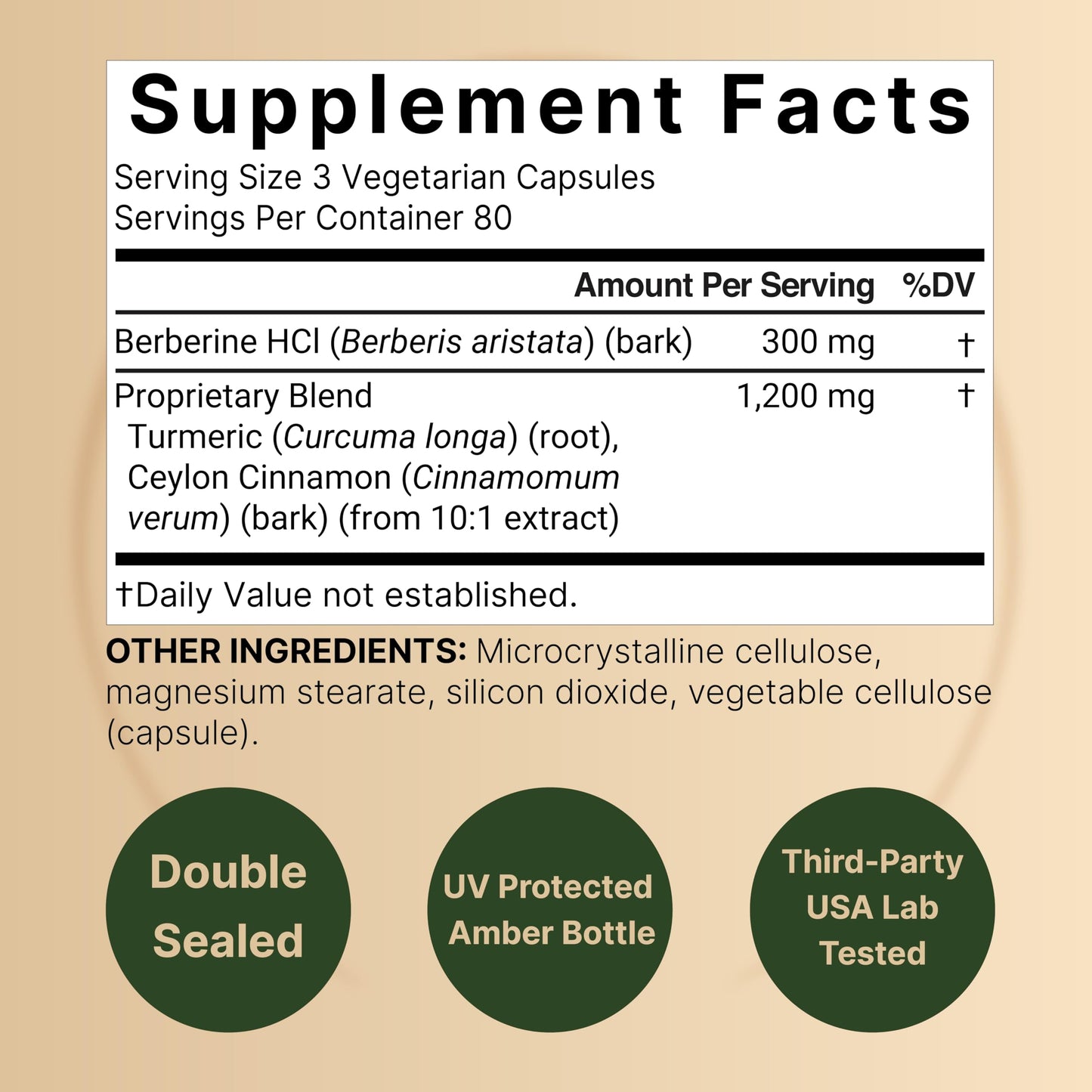 NatureBell Berberine Supplement 1,500mg with Ceylon Cinnamon & Turmeric Root, 240 Veggie Capsules | 97% Pure Berberine HCL | Supports Balanced Sugar Levels & Heart Health | Vegan, Non-GMO